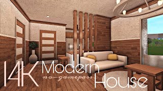 BLOXBURG 14K MODERN HOUSE  NOGAMEPASS [upl. by Alwin]