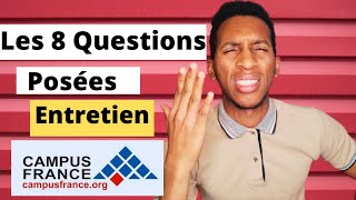 Les questions les plus posees en entretien  Comme réussir lentretien Campus France [upl. by Iru]