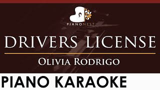 Olivia Rodrigo  drivers license  HIGHER Key Piano Karaoke Instrumental [upl. by Ainoval]