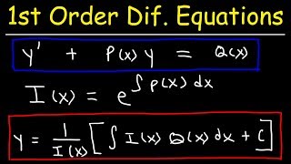 First Order Linear Differential Equations [upl. by Benjamen]