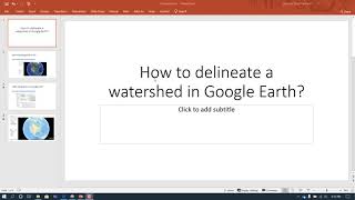 How to delineate a watershed in Google Earth [upl. by Husha]