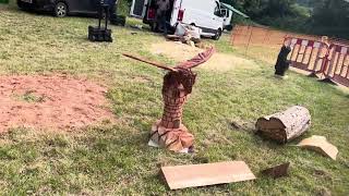 A fabulous range of wooden sculpture at Caerleon festival 2024 [upl. by Eldnek]