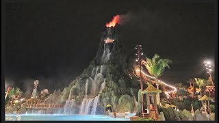 Her First Time At Volcano Bay Water Park  The Spirit Of The Volcano Night Eruption amp New Rafts [upl. by Carrie]