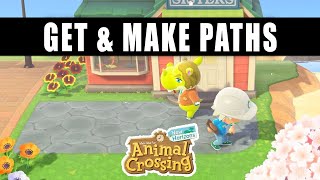 How to Get and Make Paths in Animal Crossing New Horizons  Unlock Paths [upl. by Coke]