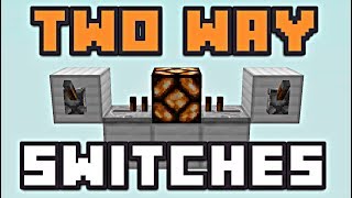 Minecraft TWO WAY SWITCHES Redstone Tutorial [upl. by Merrick]