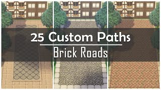 25 Brick Roads Custom Paths  Animal Crossing New Horizons  Acnh [upl. by Nirrad]