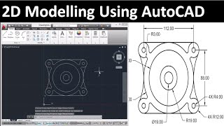 2D drawing using AutoCAD  drawing 4 [upl. by Ellenrahc]