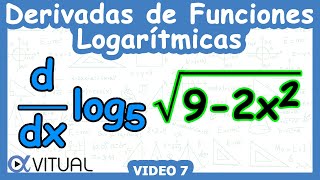 🔔 Derivadas de Funciones Logarítmicas  Video 7 [upl. by Matta]