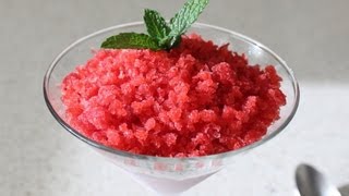 Strawberry Granita Recipe  Frozen Italian Fruit Dessert [upl. by Aitret]