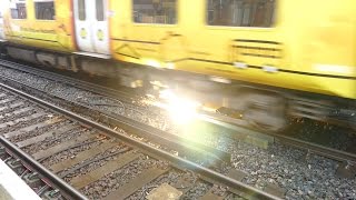 Merseyrail 507 009 making arcs at Birkdale station [upl. by Kopans861]