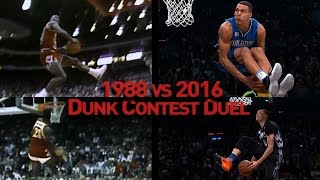 NBA Slam Dunk Contest Duel 1988 vs 2016 [upl. by Aicileb398]