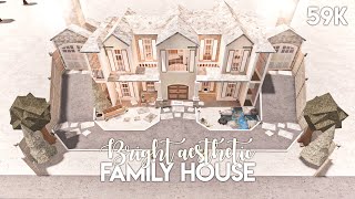 Bright Aesthetic Family House  Bloxburg Build [upl. by Amaso]