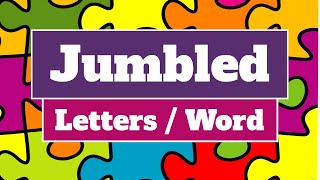 Jumbled Letter  Word  Rules for making meaningful word [upl. by Zacarias382]