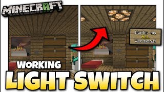 Minecraft  FLUSH WORKING LIGHT SWITCH  Redstone Tutorial  Works on ALL Versions [upl. by Sclar]