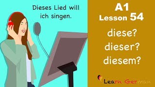 A1  Lesson 54  Demonstrativartikel quotdiesquot  Demonstrative article quotdiesquot  Learn German [upl. by Htebazile]