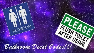 Welcome To Bloxburg  BATHROOM DECAL CODES [upl. by Ahsetan289]