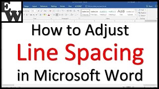 How to Adjust Line Spacing in Microsoft Word [upl. by Blayze945]