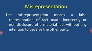 Misrepresentation [upl. by Odlaw]